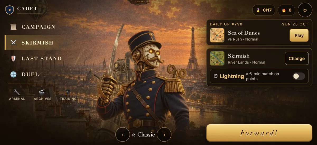 Panache’s home screen