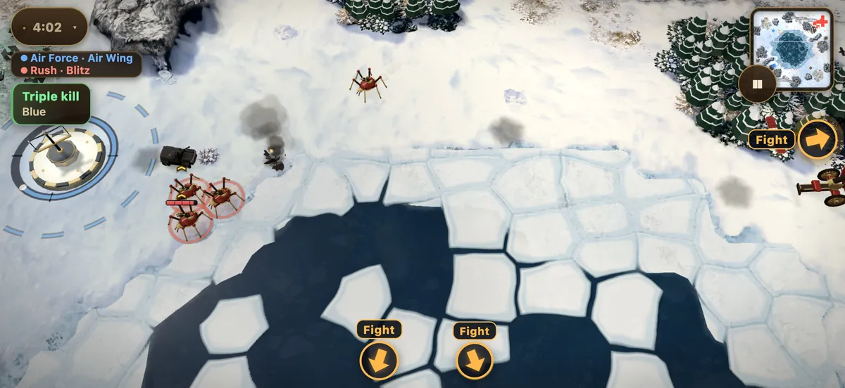 Fighting on the pack ice